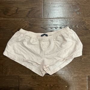 Brandy Melville Light Pink Striped Pajama Shorts
